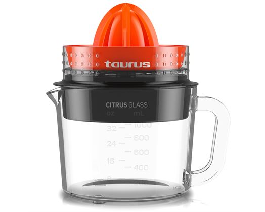 TAURUS CITRUS JUICER GLASS ORANGE 1L