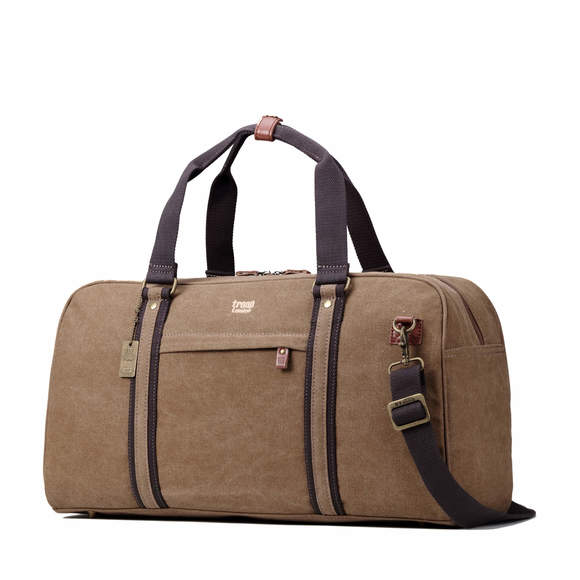 TROOP TRAVEL HOLDALL DUFFEL BAG BROWN