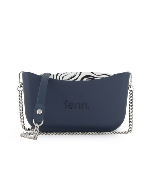 FENN COLLECTIION BAG CLASSIC NAVY SILVER CHAIN