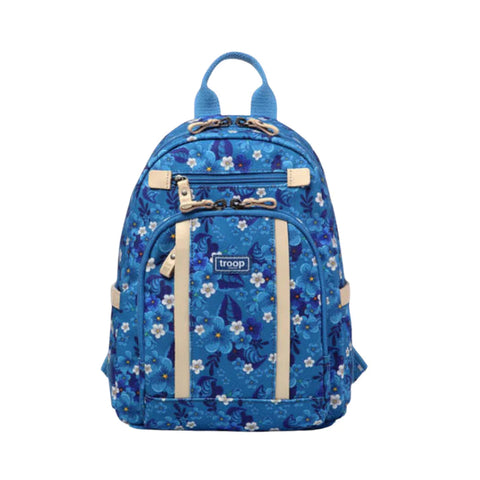 TROOP CANVAS BACKPACK SMALL BLUE/FLORAL 34x25x12cm