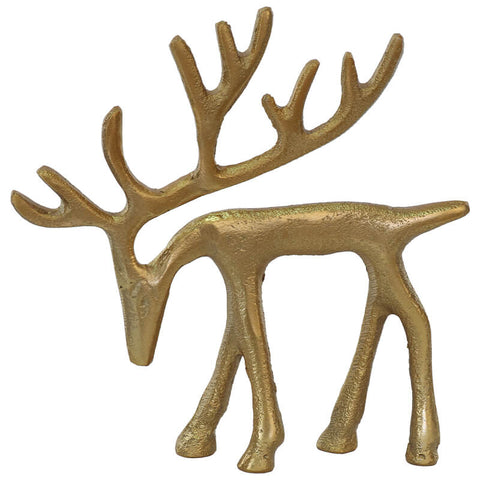 TN DECOR HEAD DOWN DEER GOLD 15X15X4