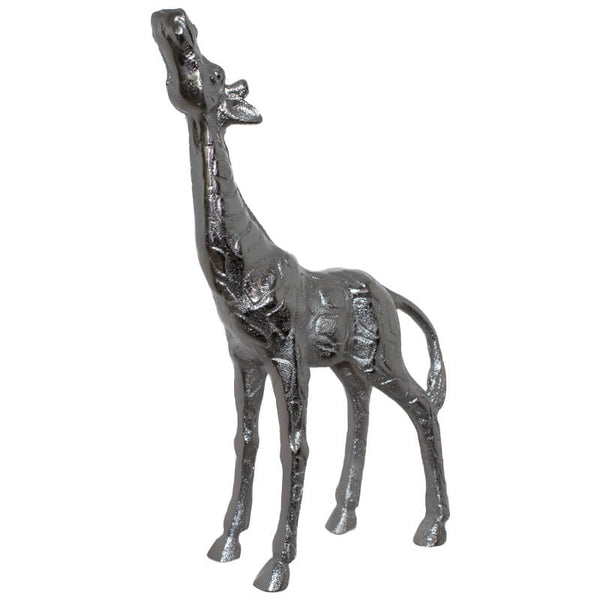 TN SILVER GIRAFFE LOOKING UP 28CM