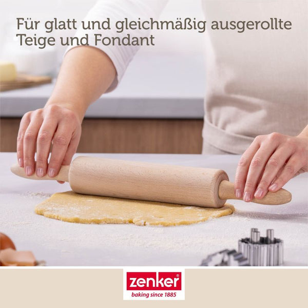 ZENKER DOUGH ROLLER 21X5CM WOOD