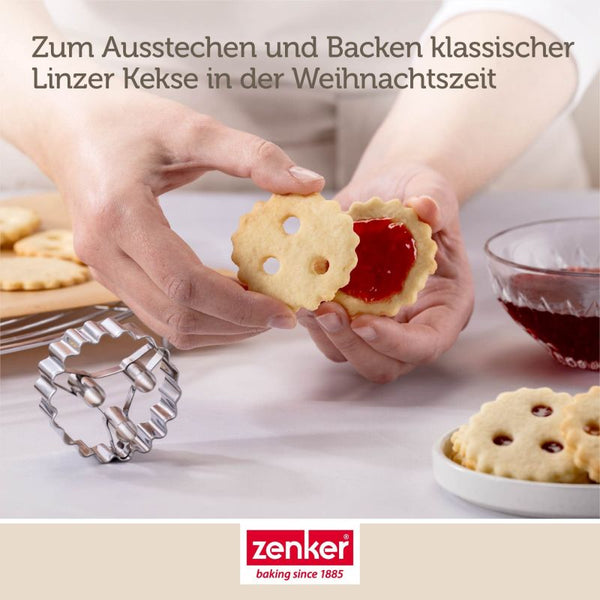 ZENKER COOKIE CUTTER LINZER 3 HOLES