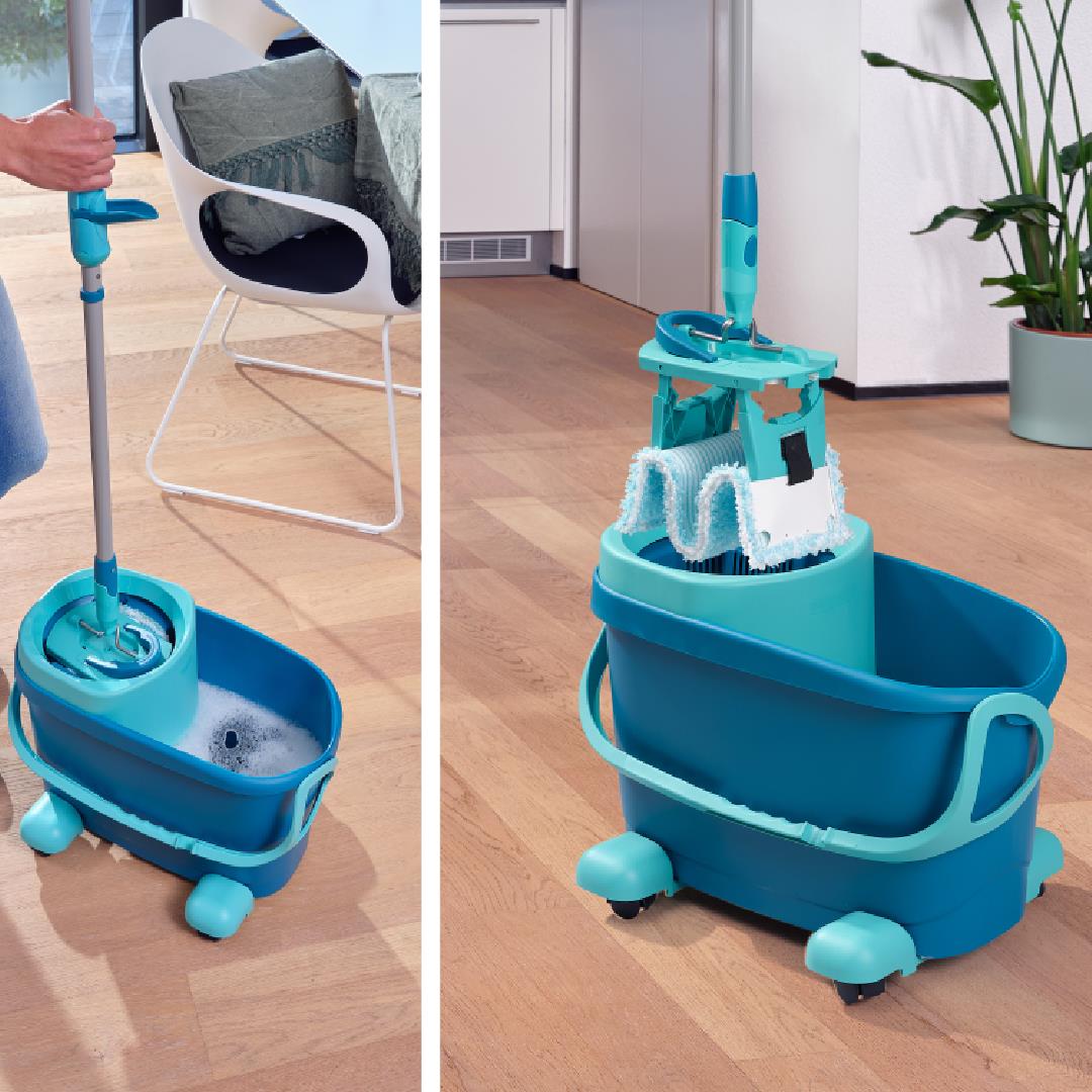 LEIFHEIT CLEAN TWIST ERGO MOBILE MOP/SETWITH WHEELS