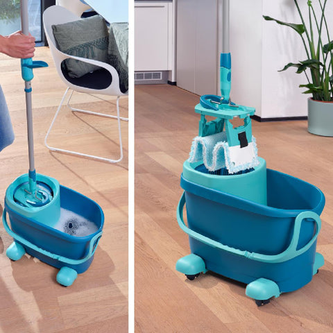 LEIFHEIT CLEAN TWIST ERGO MOBILE MOP/SETWITH WHEELS