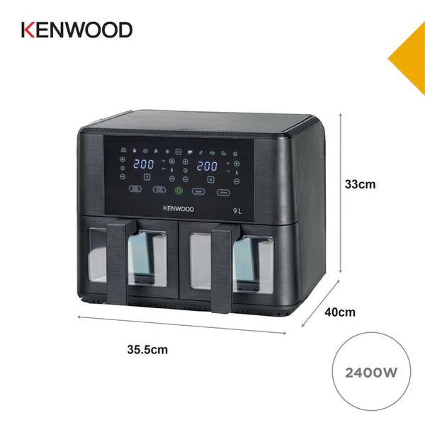KENWOOD  DUAL AIR FRYER 4.5L +4.5L = 9L