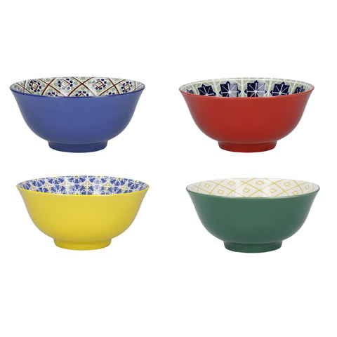 KITCHEN CRAFT 15CM BOWL SET OF 4 WORLD OF FLAVOURS