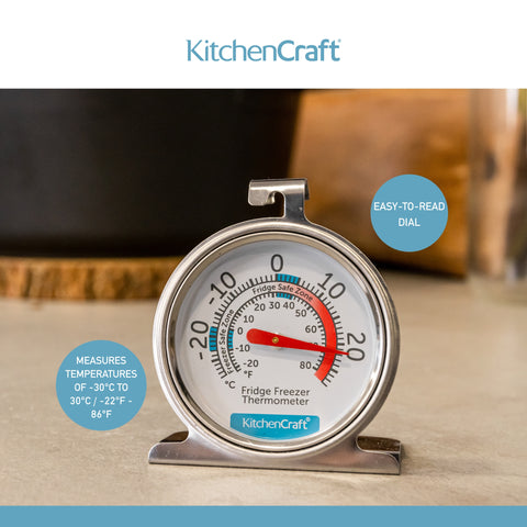 KITCHEN CRAFT FRIDGE THERMOMETER S/S