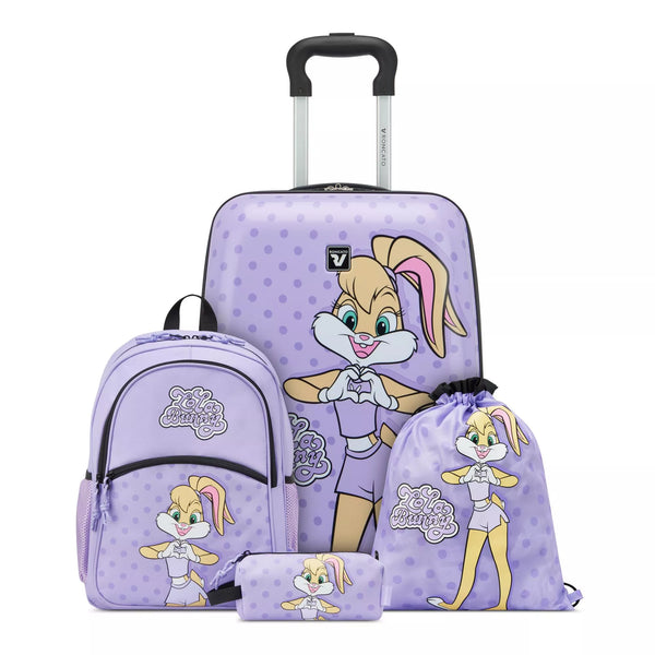 RONCATO LOONEY TUNES CABIN & BACKPACK SET-LILAC