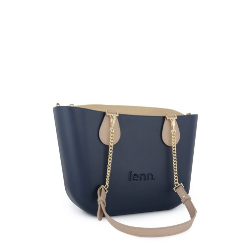 FENN BAG PETITE NAVY LIGHT STONE CHAIN