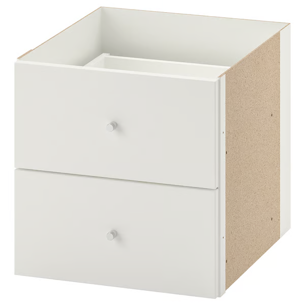 IKEA KALLAX INSERT WITH 2 DRAWERS, WHITE