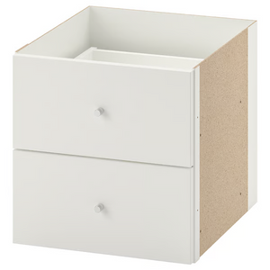 IKEA KALLAX INSERT WITH 2 DRAWERS, WHITE