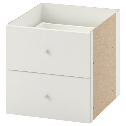 IKEA KALLAX INSERT WITH 2 DRAWERS, WHITE