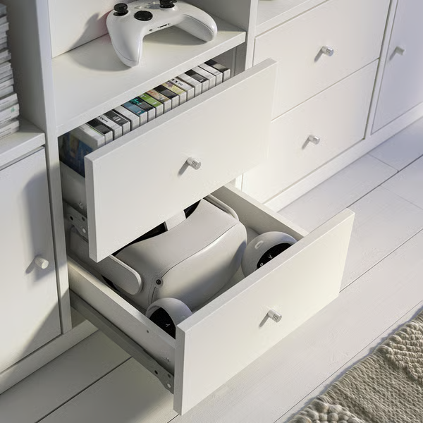 IKEA KALLAX INSERT WITH 2 DRAWERS, WHITE