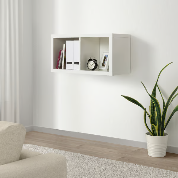 IKEA KALLAX 1X2, 77X42CM, WHITE