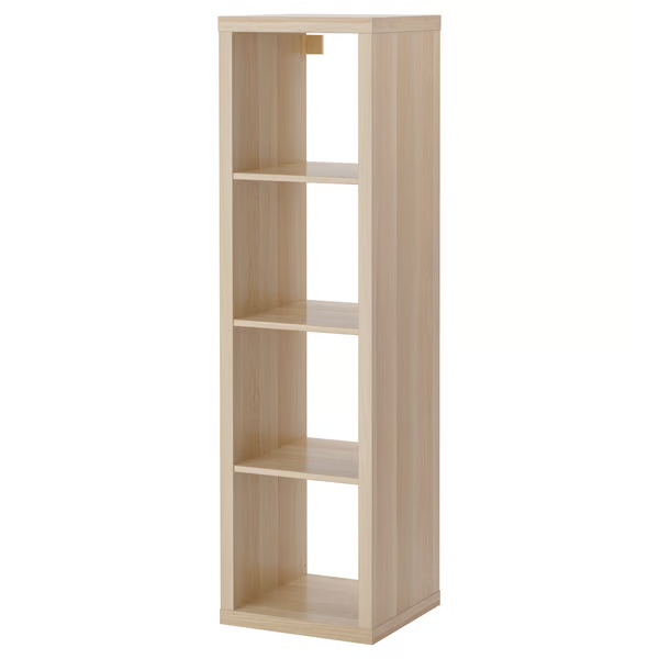 IKEA KALLAX 1X4, 42X147CM, WHITE STAINED OAK EFFECT