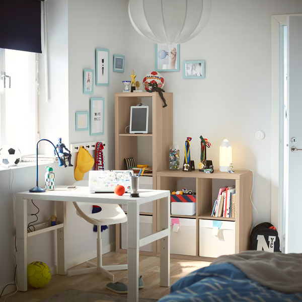 IKEA 2X2, 77X77CM, WHITE STAINED OAK EFFECT