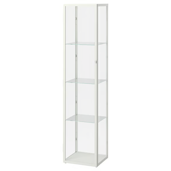 IKEA BLALIDEN GLASS-DOOR CABINET, WHITE 35 x 32 x 151 cm