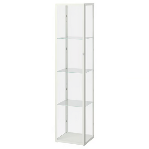 IKEA BLALIDEN GLASS-DOOR CABINET, WHITE  13 3/4x12 5/8x59 1/