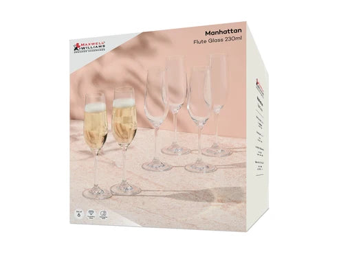 MAXWELL & WILLAIM FLUTE GLASS 6PCE 230ML