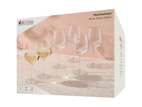 MAXWELL & WILLIAM WINE GLASS 6PCE 515ML