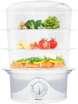 MELLERWARE FOOD STEAMER WITH TIMER 3TIER 9L 800W