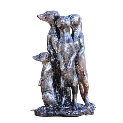 TN SILVER MEERKAT FAMILY 25X15CM