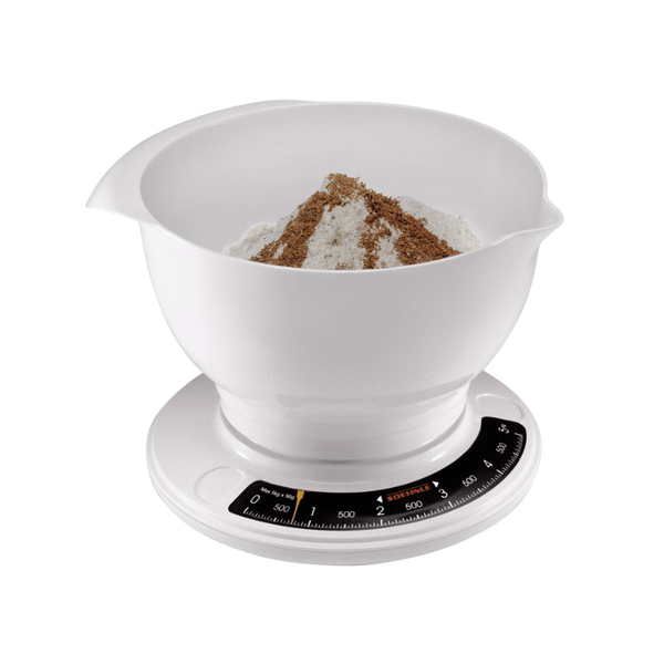 SOEHNLE CULINA PRO ANALOG KITCHEN SCALE 5KG-WHITE