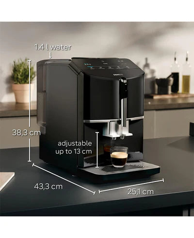 SIEMENS Fully Automatic Coffee Machine EQ300 Piano black