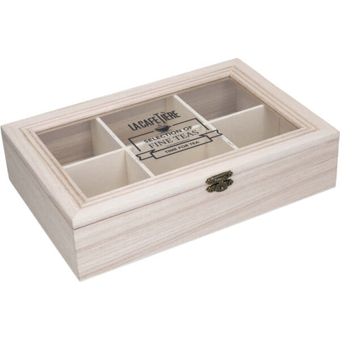 LA CAFETIERE TEA BOX 26X17X6CM WOOD