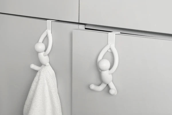 UMBRA BUDDY OVER THE CABINET HOOK WHITE SET OF 2