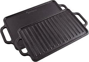 VICTORIA CAST IRON GRIDDLE 21X33CM