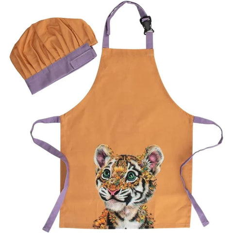 MAXWELL & WILLIAMS WILD PLANET APRON/HAT TIGER