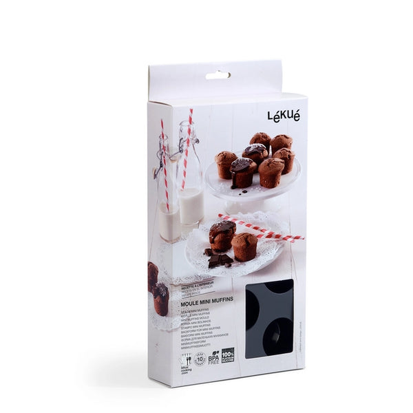 LEKUE MINI MUFFINS MOULD - 11 CAV - -BLACK