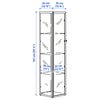 IKEA BLALIDEN GLASS-DOOR CABINET, BLACK 35 x 32 x 151 cm