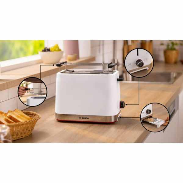 BOSCH COMPACT 2-SLOT TOASTER WHITE