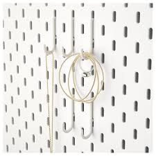 IKEA SKADIS, HOOK, 5PACK, WHITE