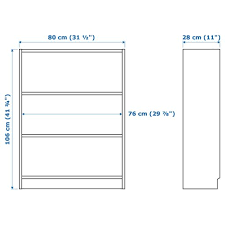IKEA BILLY BOOKCASE 80X106CM, WHITE