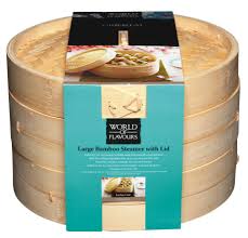 WORLD OF FLAVOUR ORIENTAL BAMBOO STEAMER 25CM