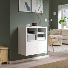 IKEA KALLAX INSERT WITH DOOR, WHITE