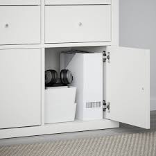 IKEA KALLAX INSERT WITH DOOR, HIGH GLOSS WHITE