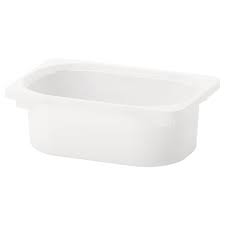 IKEA TROFAST/ FLISAT STORAGE BOX 20X30X10CM, WHITE