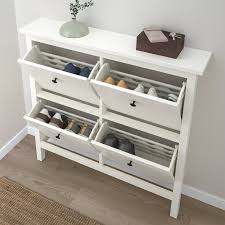 IKEA HEMNES SHOE CABINET WITH 4 COMPARTMENTS 10X22X101CM WHI