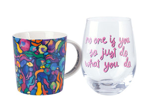 MAXWELL & WILLIAM MUG & GLASS AFRICA NVY