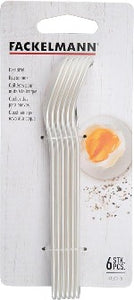 FACKELMANN 6 EGG SPOONS SAN-PLASTIC-TRANSPARENT 14CM