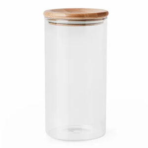 HUMBLE & MASH GLASS CANISTER BAMBOO LID 1300ML