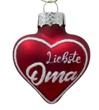 KLOCKE GLAS HERZ D4CM LIEBSTE OMA