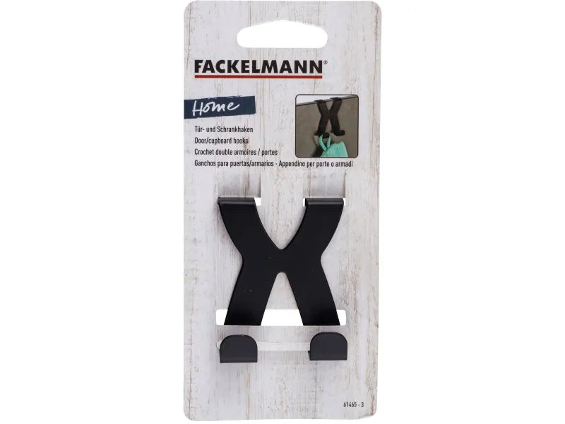 FACKELMANN DOOR HOOK 6X5CM BLACK