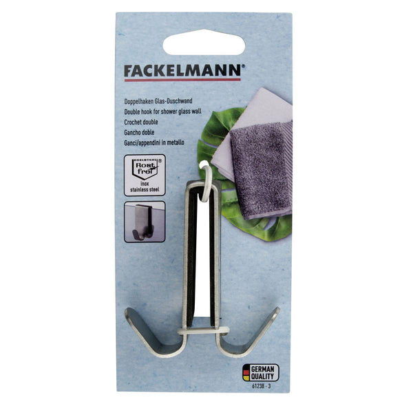 FACKLEMANN S/S DOUBLEHOOK FOR SHOWER WALL
